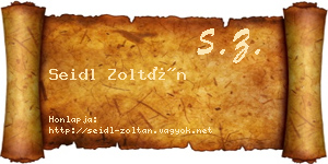 Seidl Zoltán névjegykártya