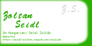 zoltan seidl business card